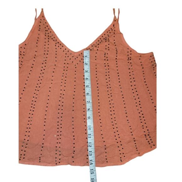 Free People Coral Beaded Embellished Oversized Sleeveless Tank Top M - Picture 9 of 14